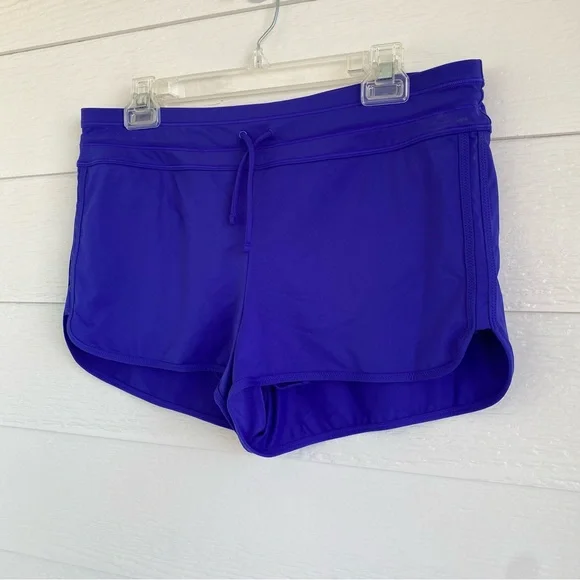 ATHLETA Women's Surge Swim Shorts Size Medium Royal Blue w/ Brief Drawstring - Picture 5 of 12